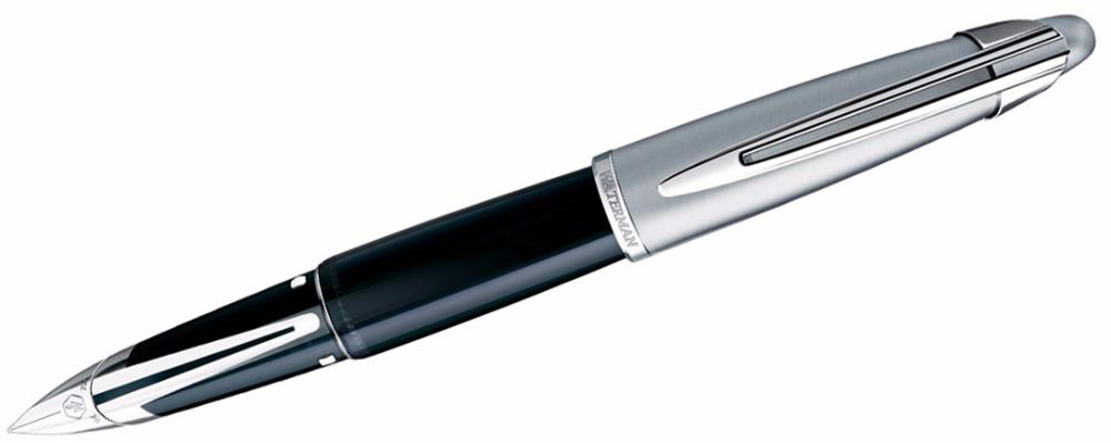 Waterman Edson Fountain pen M (S0756480) - перьевая ручка с черными/синими чернилами (Diamond Black) купить в интернет-магазине icover
