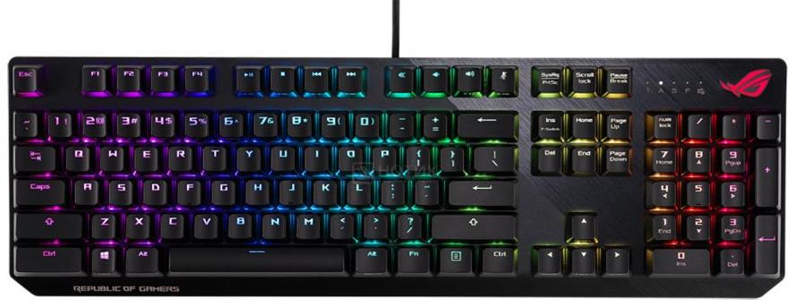 Игровая клавиатура Asus ROG Strix Scope NX Red Switches (90MP0186-B0RA00) купить в интернет-магазине icover
