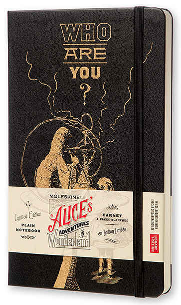 Moleskine Alice in Wonderland Large (LEAL01QP062) - блокнот нелинованный (Black) купить в интернет-магазине icover