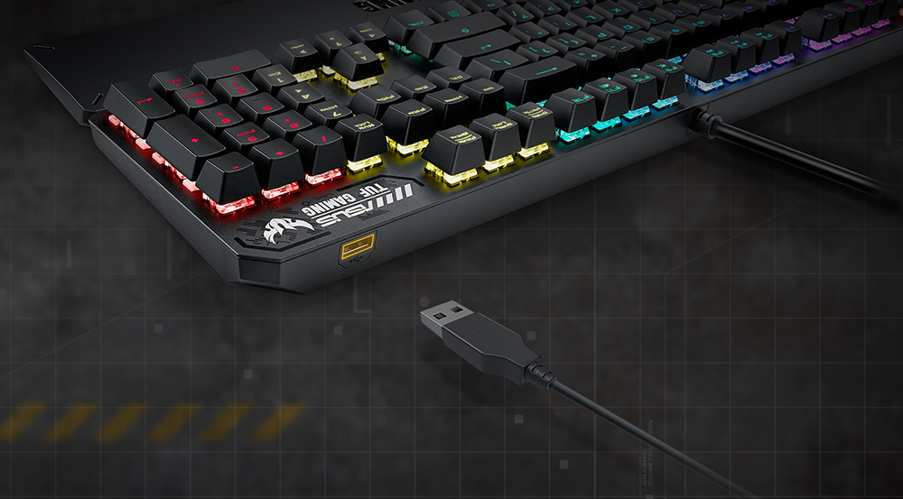 Игровая клавиатура Asus TUF Gaming K3 Kailh Brown 90MP01Q1-BKRA00 (Black) купить в интернет-магазине icover