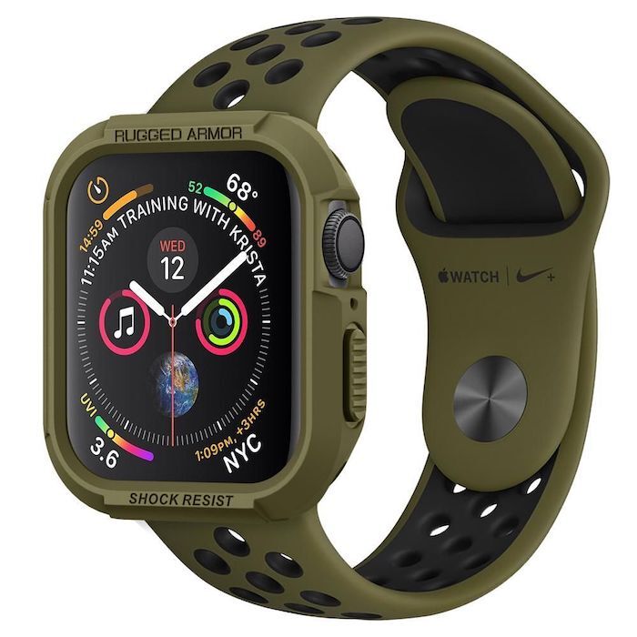 Чехол Spigen Rugged Armor (062CS24469) для Apple Watch SE/4/5/6 44mm (Olive Green) купить в интернет-магазине icover