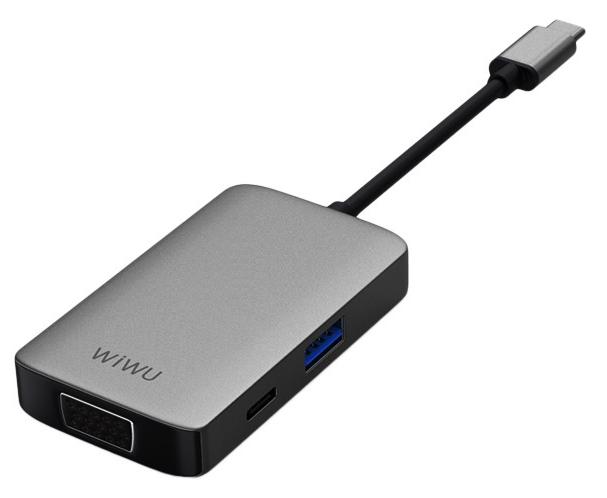 USB-концентратор Wiwu Alpha 513HVP (Grey) купить в интернет-магазине icover