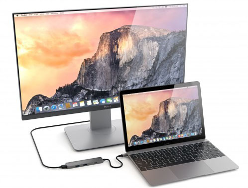 Мультипереходник Satechi Slim Aluminum Type-C Multi-Port Adapter 4K HDMI (Space Grey) купить в интернет-магазине icover