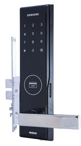 Электронный дверной замок с ручкой Samsung SHS-H505 FBK/EN 5050 (Black) купить в интернет-магазине icover