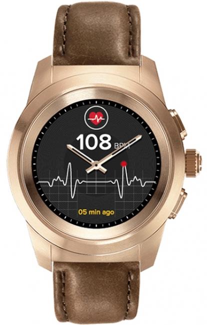 Смарт-часы MyKronoz ZeTime Premium Regular (Gold/Brown) купить в интернет-магазине icover