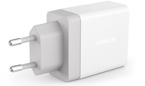 Сетевое зарядное устройство Anker PowerPort 2 24W A2021321 (White) купить в интернет-магазине icover