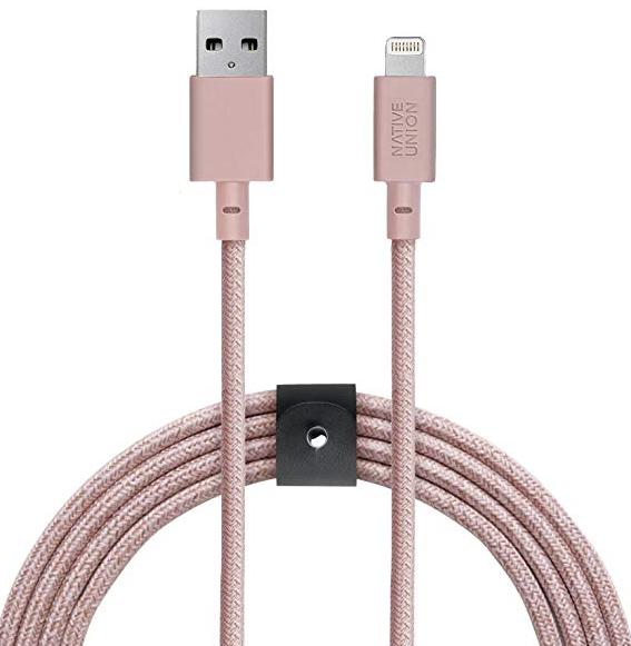 Кабель для iPod, iPhone, iPad Native Union Belt Cable (BELT-KV-L-ROSE-2) USB to Lightning 1.2m (Pink) купить в интернет-магазине icover