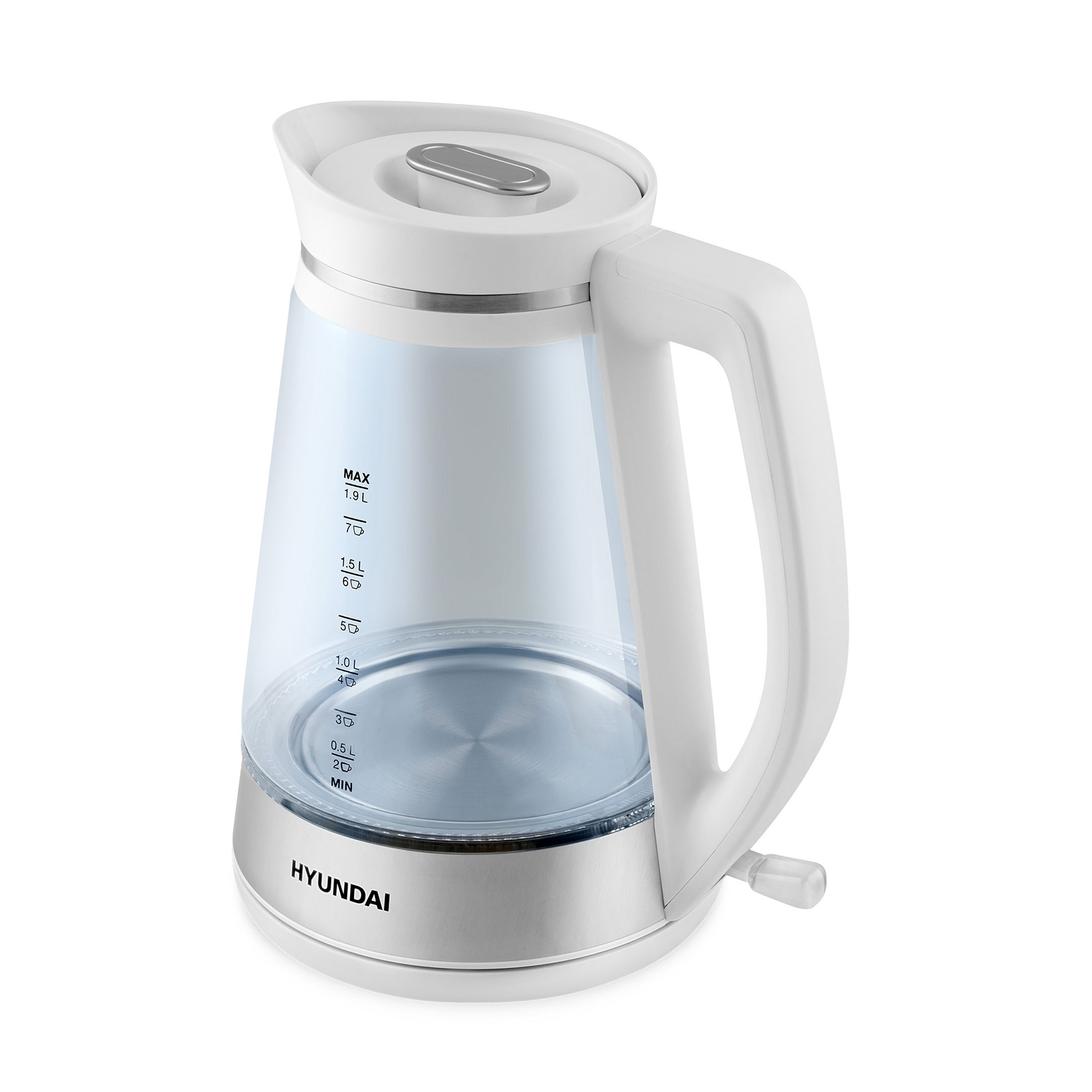 Чайник электрический Hyundai HYK-G3037 1.9 л 3000Вт (White/Transparent) купить в интернет-магазине icover