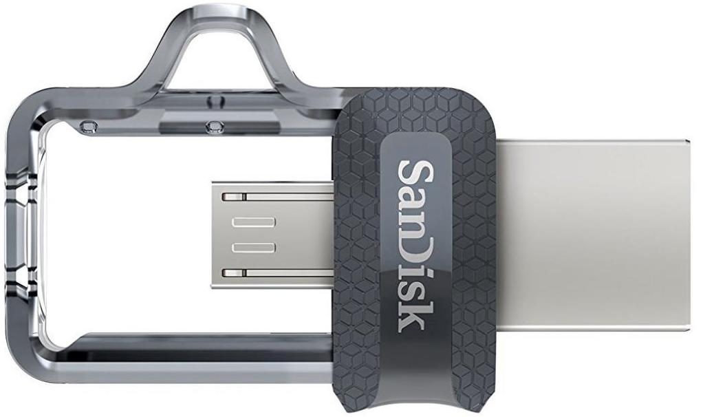 Флеш-накопитель SanDisk Ultra Dual (SDDD3-064G-G46) MicroUSB/USB 3.0 64Gb (Grey) купить в интернет-магазине icover