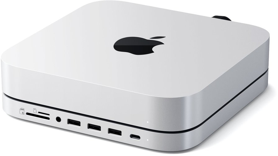 Док-станция Satechi Stand & Hub (ST-MMSHS) для Mac Mini M1 2020 (Silver) купить в интернет-магазине icover