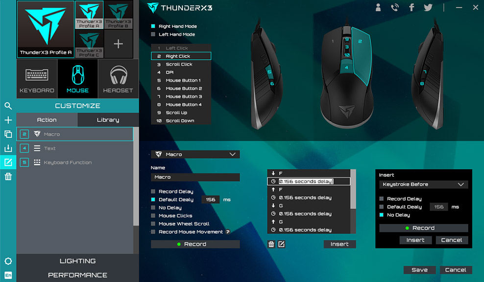 Игровая мышь ThunderX3 AM7 RGB (Black) купить в интернет-магазине icover