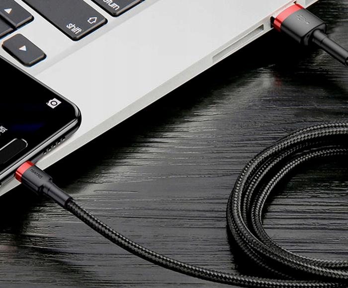 Кабель Baseus Cafule Series USB/USB-C 1m CATKLF-B91 (Red/Black) купить в интернет-магазине icover