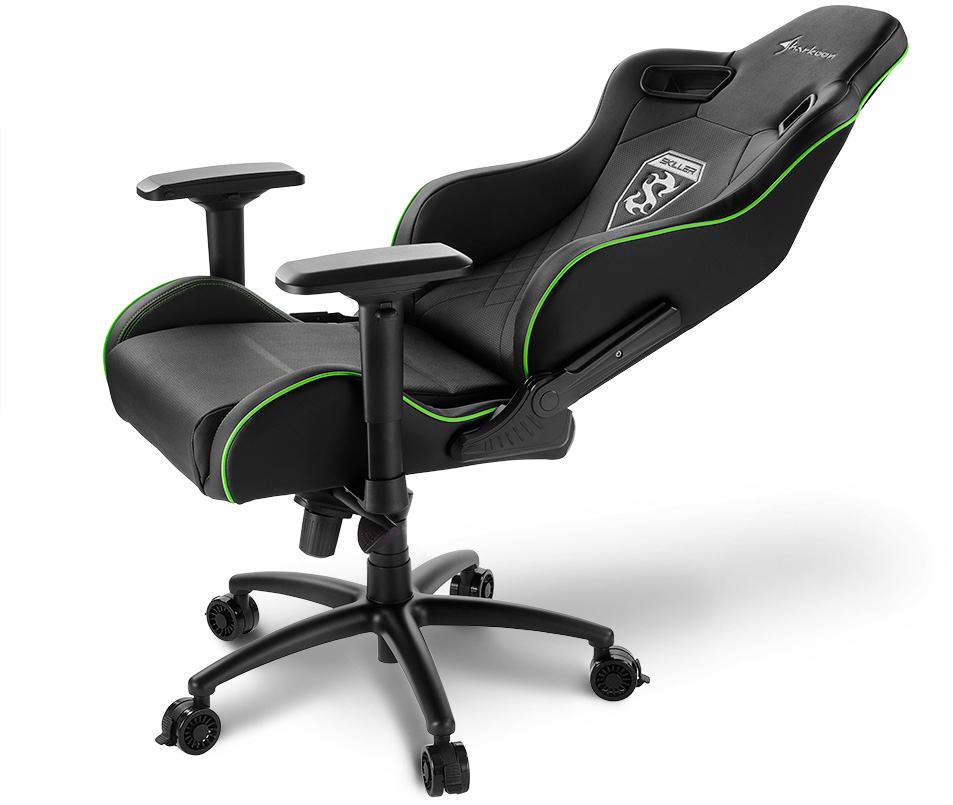 Игровое кресло Sharkoon Skiller SGS4 (Black/Green) купить в интернет-магазине icover