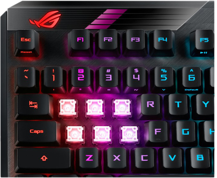 Игровая клавиатура Asus ROG Claymore II (90MP01W0-BKRA00) RX Red USB/2.4GHz (Black) купить в интернет-магазине icover