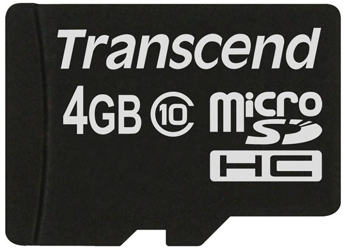 Карта памяти Transcend microSDHC Class 10 133x 4Gb TS4GUSDC10 (Black) купить в интернет-магазине icover