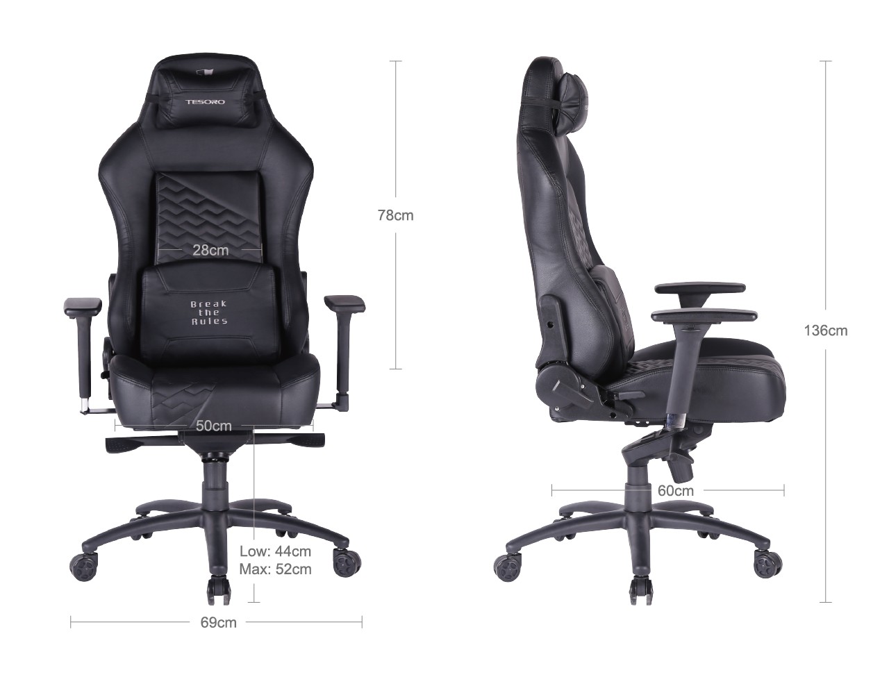 Геймерское кресло Tesoro Zone Evolution F730 (Black) купить в интернет-магазине icover
