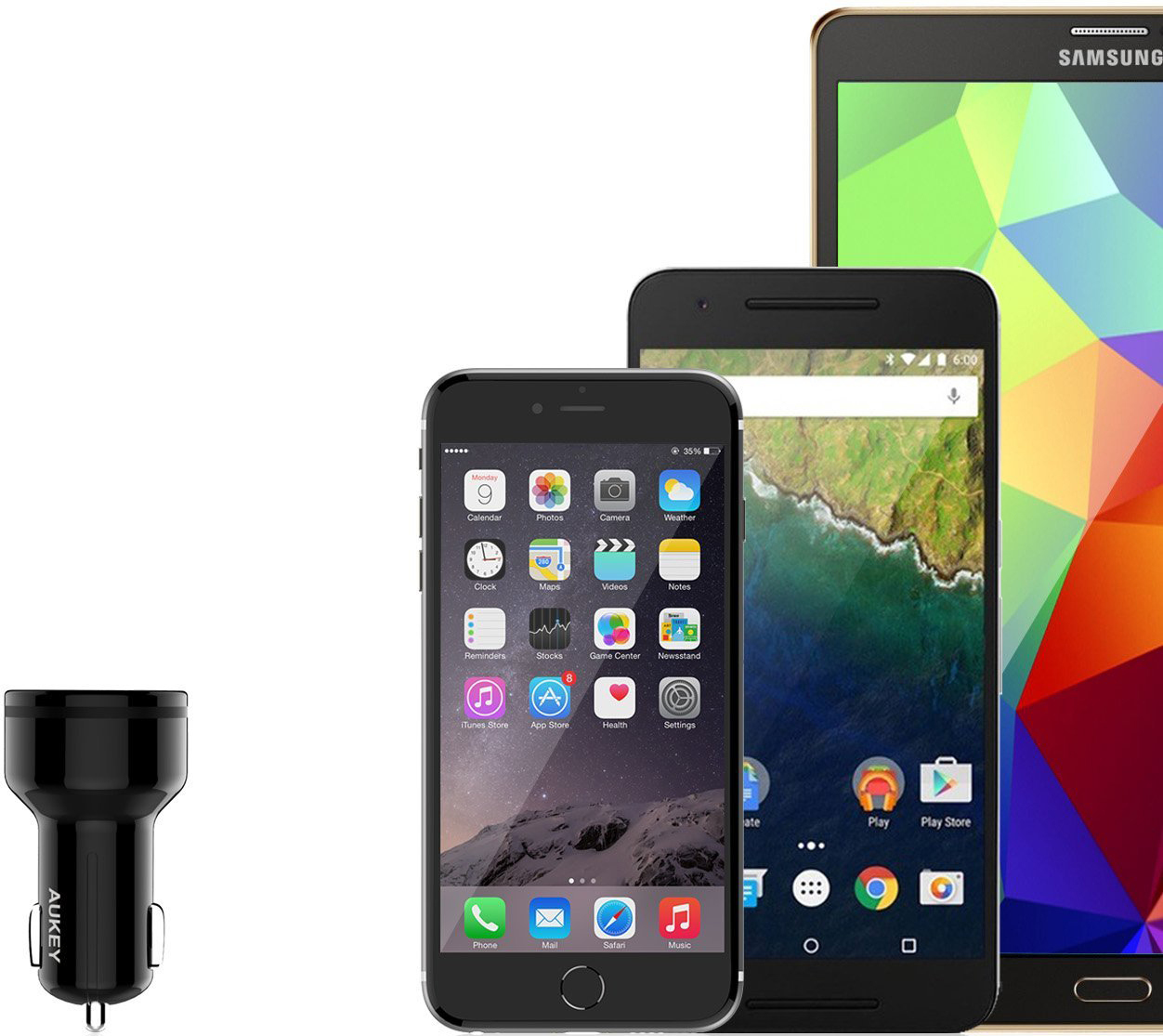 Автомобильная зарядка Aukey СС-Y7 Power Delivery 2.0 USB-C (Black) купить в интернет-магазине icover