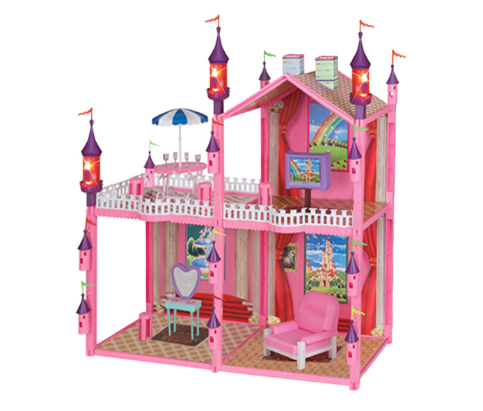 1Toy Красотка 4 комн., 99 дет (Т51876) - замок для кукол с мебелью (Pink) купить в интернет-магазине icover