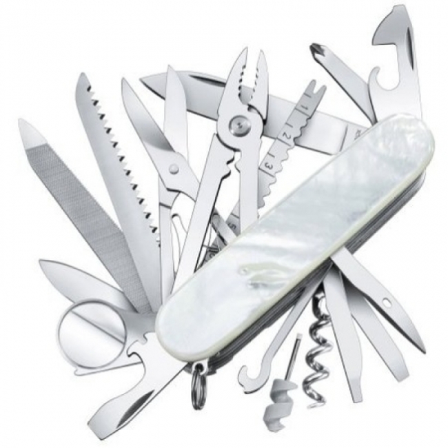 Victorinox Swisschamp 1.6791.68 - офицерский нож с перламутровой рукоятью (Natural Nacre) купить в интернет-магазине icover