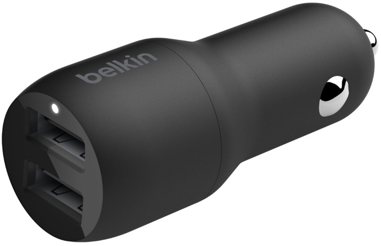Автомобильное зарядное устройство Belkin Boost Up Dual USB-A 24W CCB001btBK (Black) купить в интернет-магазине icover