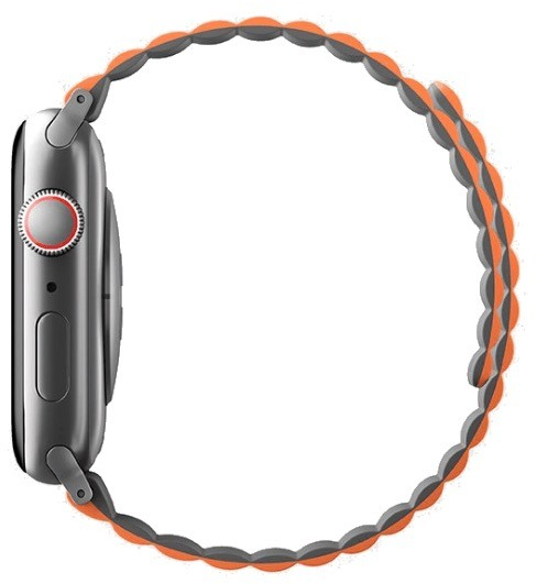 Ремешок Uniq Revix reversible Magnetic (45MM-REVGRYORG) для Apple Watch 42/44/45 mm (Grey/Orange) купить в интернет-магазине icover