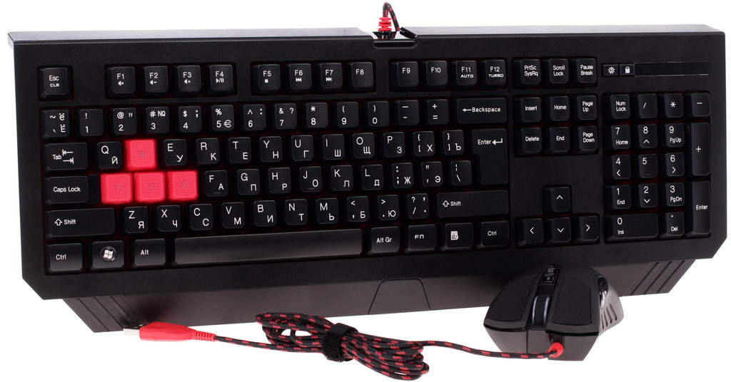 A4Tech Bloody Q1500/B1500 - игровой комплект клавиатура+мышь (Q110+Q9) купить в интернет-магазине icover