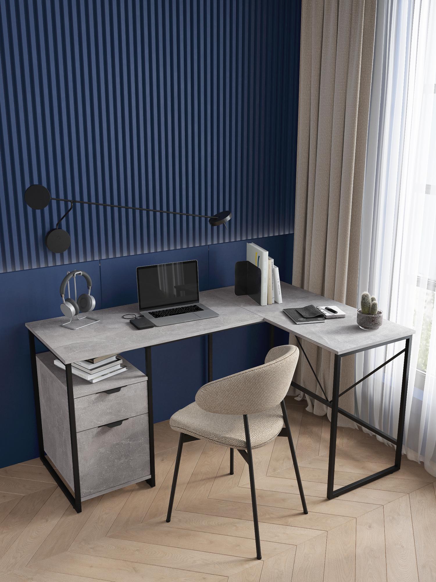 Стол письменный лофт RIDBERG NEVADA (Rock/Black) купить в интернет-магазине icover