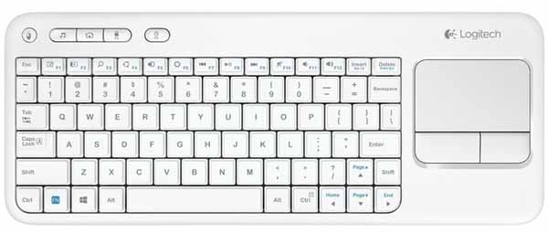 Logitech Wireless Touch K400 (920-005931) - беспроводная клавиатура с тачпадом (White) купить в интернет-магазине icover