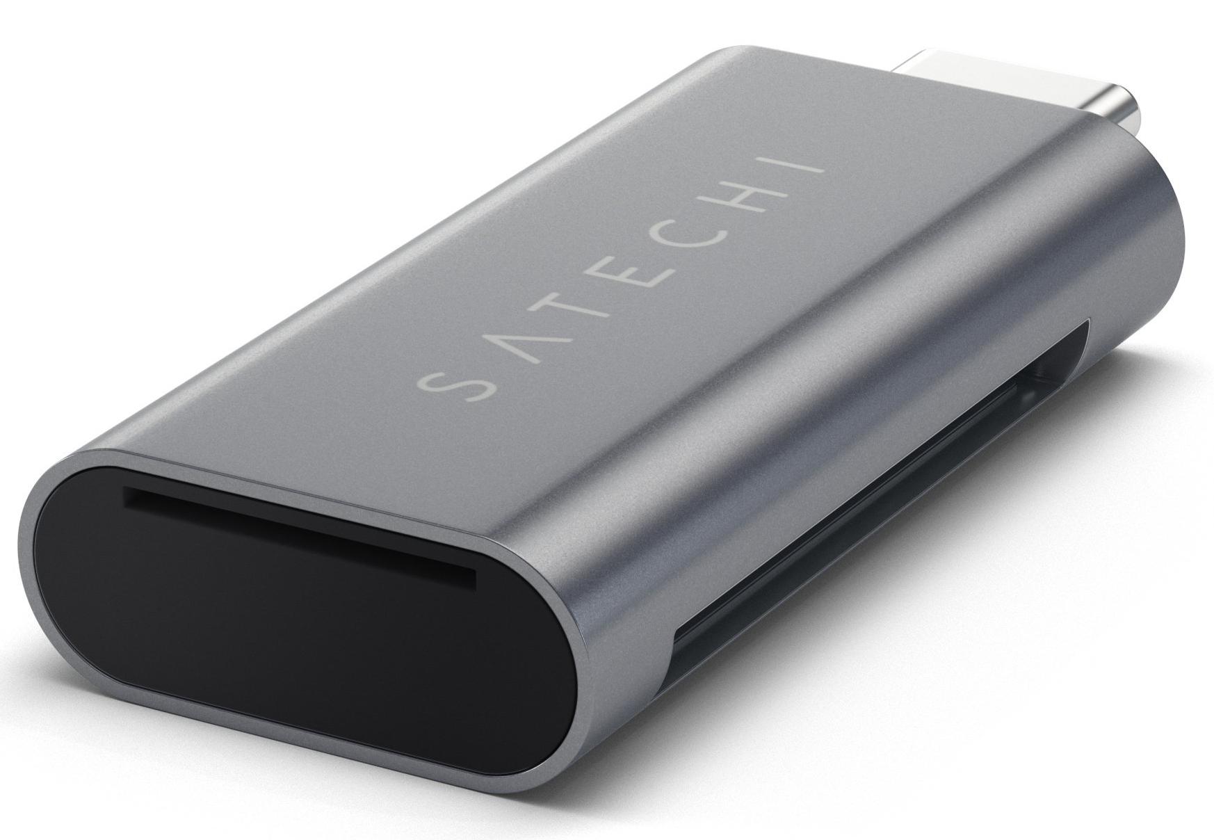 Кардридер Satechi Aluminum Card Reader ST-TCUCM (Space Grey) купить в интернет-магазине icover