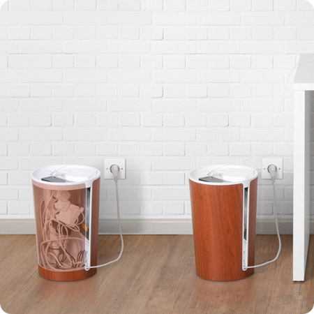 Корзина для проводов Bluelounge CableBin CN-DW (Dark Wood) купить в интернет-магазине icover
