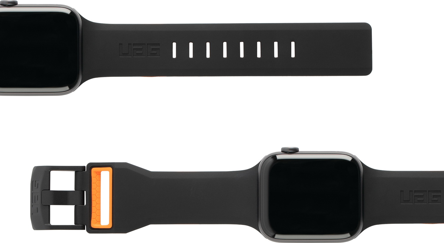 Ремешок UAG Civilian Strap (19148D114097) для Apple Watch SE/6 42/44 mm (Black/Orange) купить в интернет-магазине icover