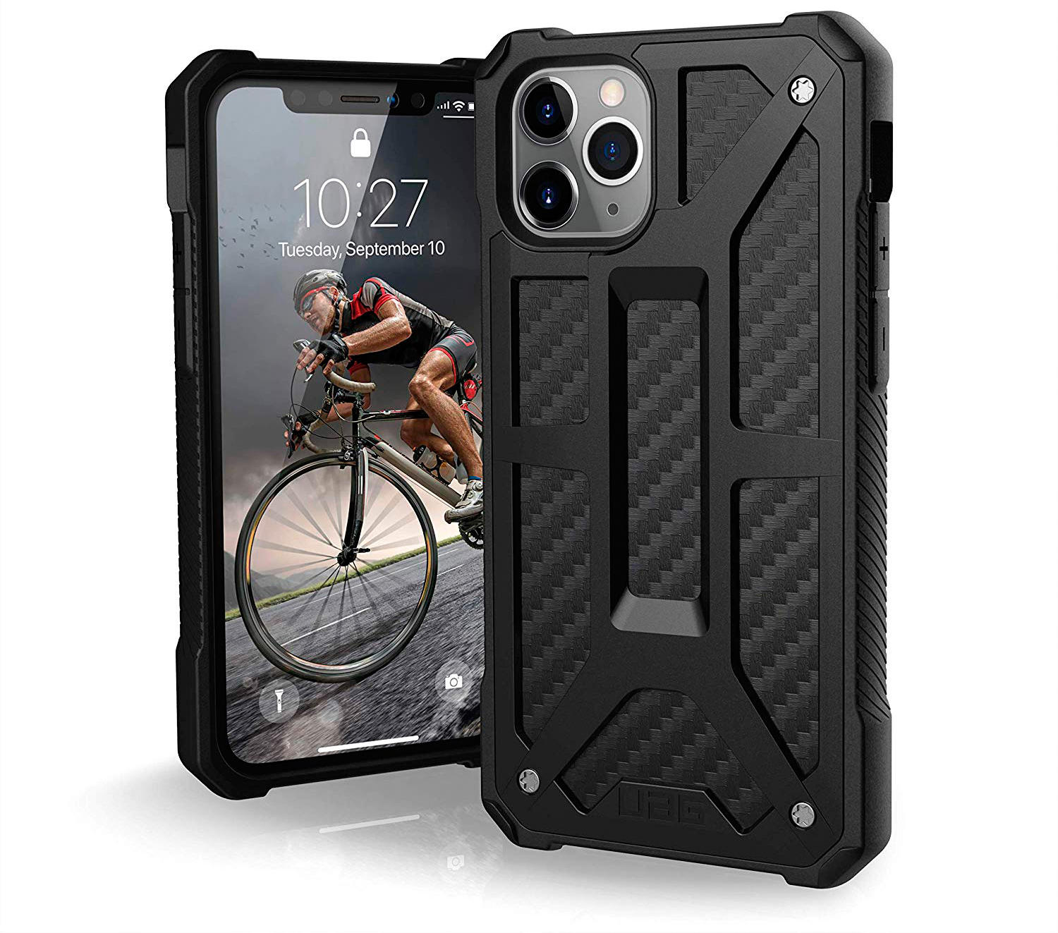 

Чехол UAG Monarch для iPhone 11 Pro Max (Carbon Fiber), Monarch