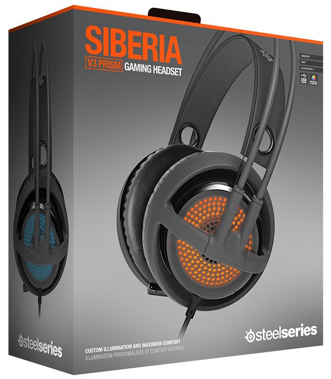 SteelSeries Siberia v3 Prism (51201) - игровая гарнитура (Gray) купить в интернет-магазине icover