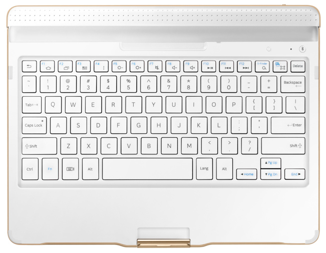 Samsung EJ-CT800RWEGRU - беспроводная Bluetooth-клавиатура для Samsung Galaxy Tab 10.5" (Dazzling White) купить в интернет-магазине icover