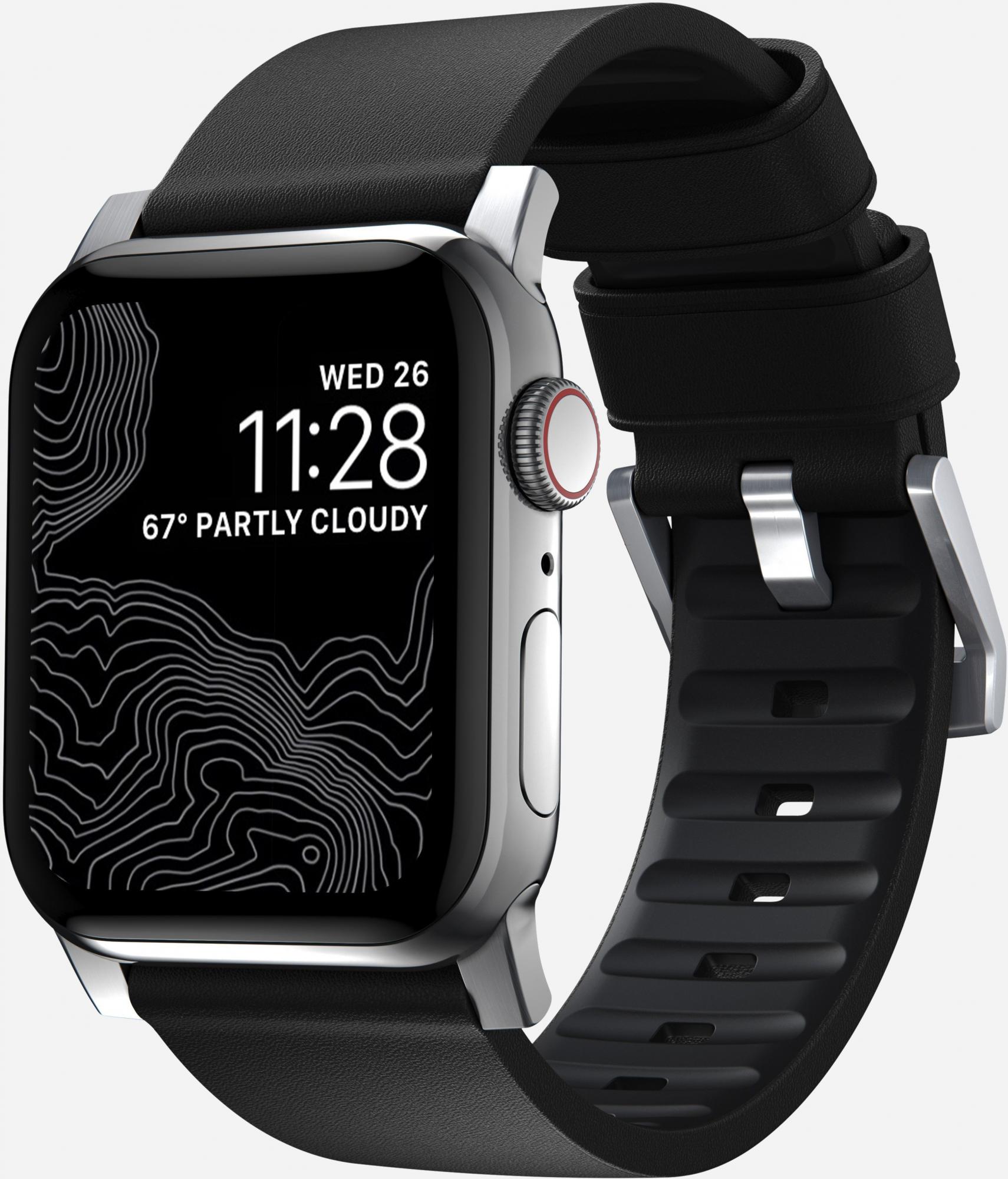 

Ремешок Nomad Active Strap Pro (NM1A41SNW0) для Apple Watch 42/44 mm (Black/Silver)