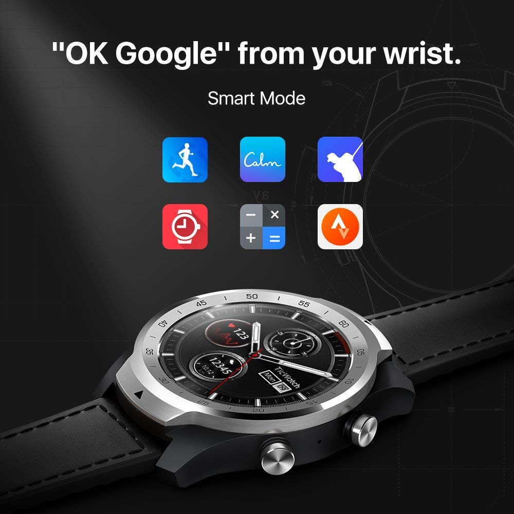 Умные часы Ticwatch Pro (Silver) купить в интернет-магазине icover