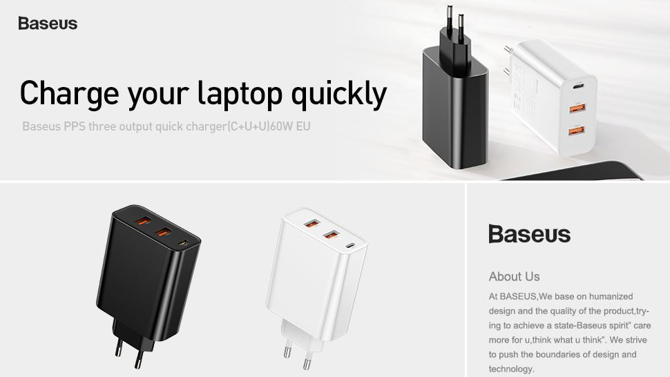 Сетевое зарядное устройство Baseus Speed PPS Quick Charger Type C CCFS-G01 (Black) купить в интернет-магазине icover