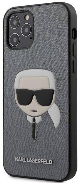 

Чехол Karl Lagerfeld PU Saffiano Karl's Head (KLHCP12MSAKHSL) для iPhone 12/12 Pro (Silver)