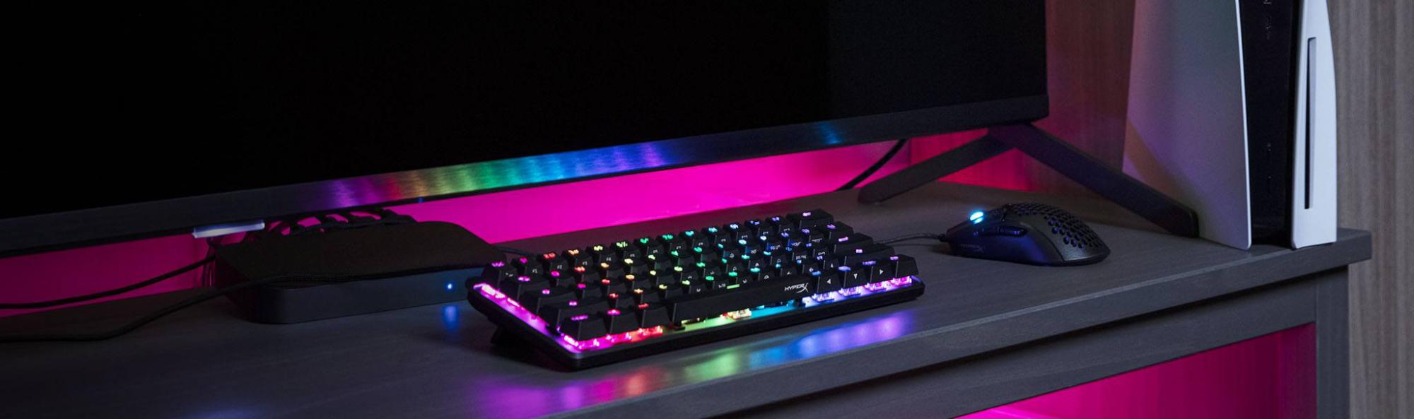 Игровая клавиатура HyperX Alloy Origins 60 Red switches USB RGB (HKBO1S-RB-RU/G) купить в интернет-магазине icover
