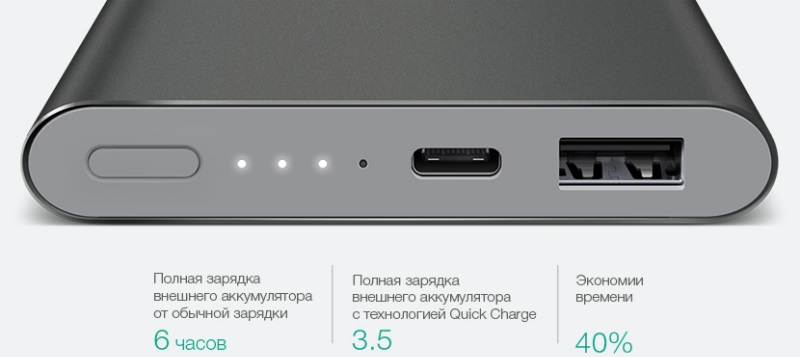 Внешний аккумулятор Xiaomi Power Bank Pro 10000 mAh Type-C (Black) купить в интернет-магазине icover
