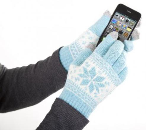 Beewin Smart Gloves M (BW-21ALB) - шерстяные перчатки для емкостных дисплеев (Light Blue) купить в интернет-магазине icover