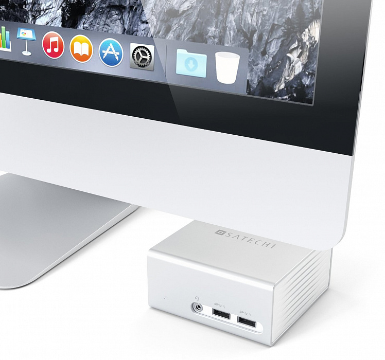Док-станция Satechi Aluminum Mini Docking Station B01CDJL0MM для Mас (Silver) купить в интернет-магазине icover