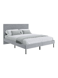 Кровать двуспальная RIDBERG LUGANO 160x200 Велюр NEO 24 (Light Grey) купить в интернет-магазине icover