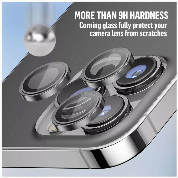 Защитное стекло BlueO Camera ARMOR Lens для камеры iPhone 14 Pro/14 Pro Max (Black) купить в интернет-магазине icover