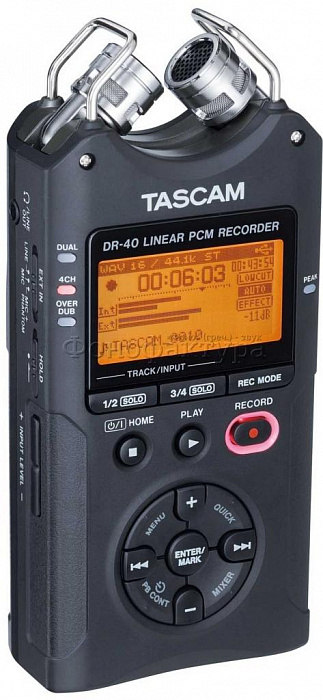 Портативный рекордер Tascam DR-40 A035955 (Black) купить в интернет-магазине icover