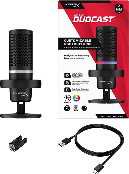 Микрофон HyperX DuoCast (Black) купить в интернет-магазине icover