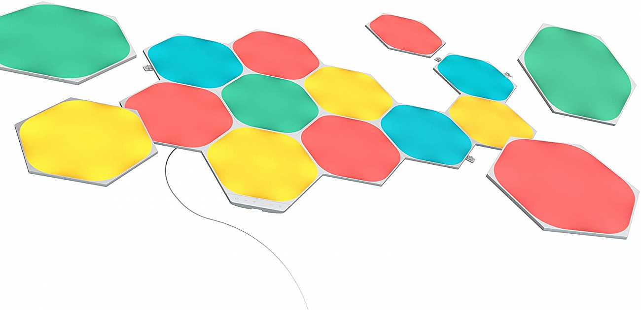 Система освещения Nanoleaf Shapes Hexagon 15 панелей (NL42-6002HX-15PK) купить в интернет-магазине icover