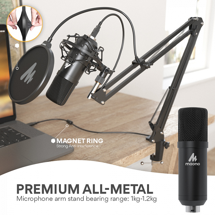 Микрофонный комплект Maono AU-A04 (Black) купить в интернет-магазине icover