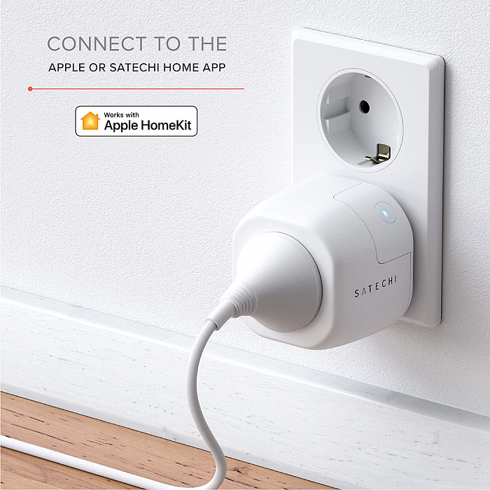 Умная розетка Satechi Smart Outlet Apple HomeKit (ST-HK10AW-EU) купить в интернет-магазине icover