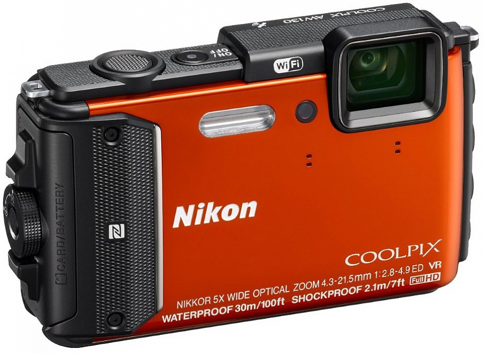 Фотоаппарат Nikon Coolpix AW130 (Orange) купить в интернет-магазине icover